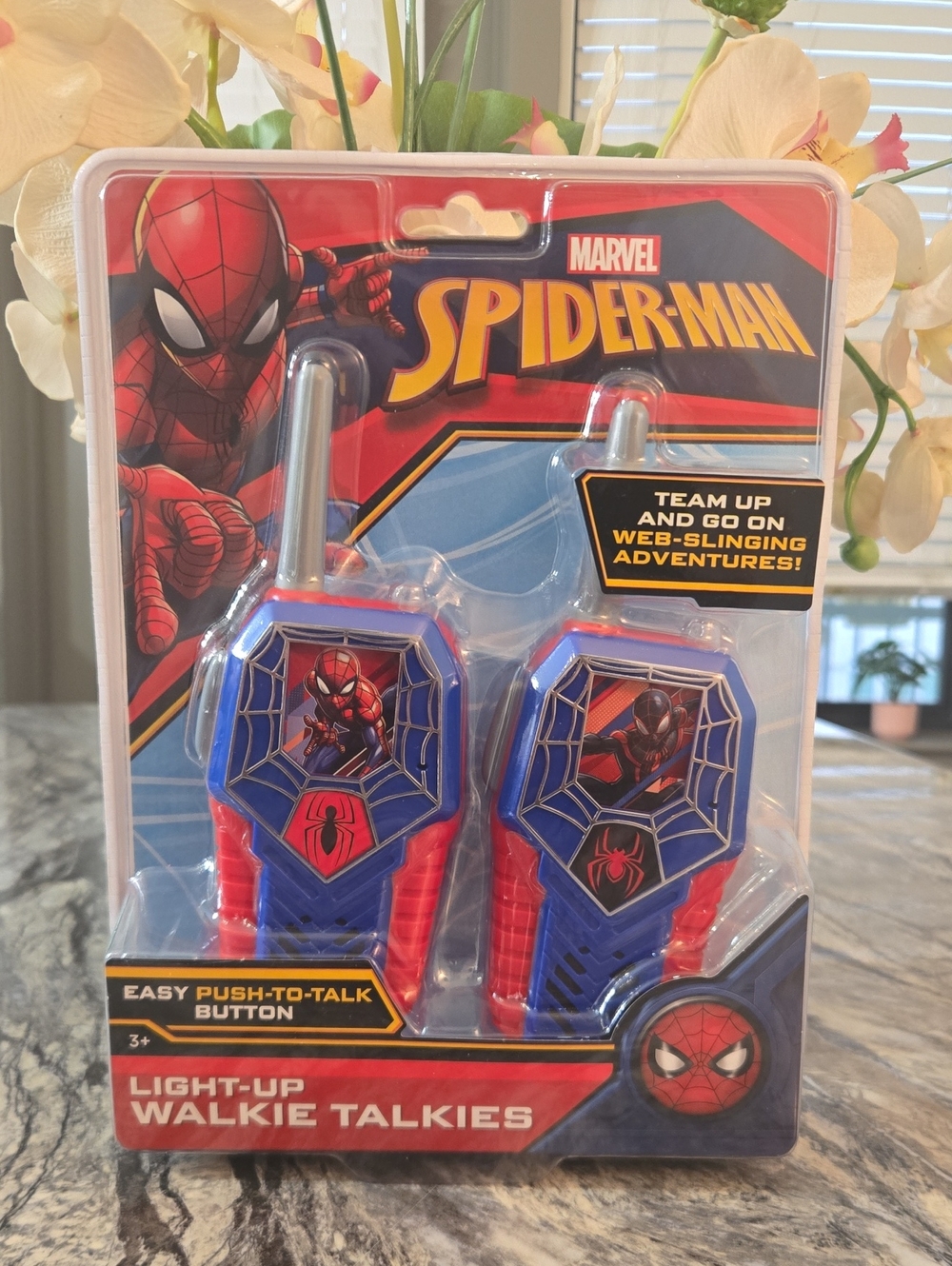 Marvel Spider-Man Light-Up Walkie Talkies in Blue & Red